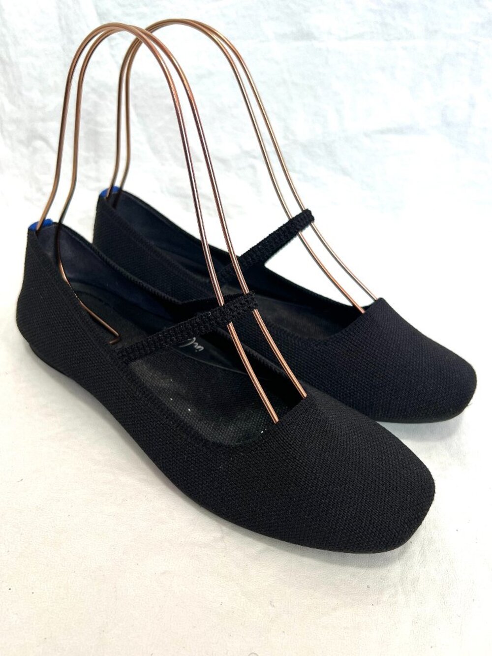 Rothys The Max Square Mary Jane black ankle strap womens 7.5 rothy's flat shoes